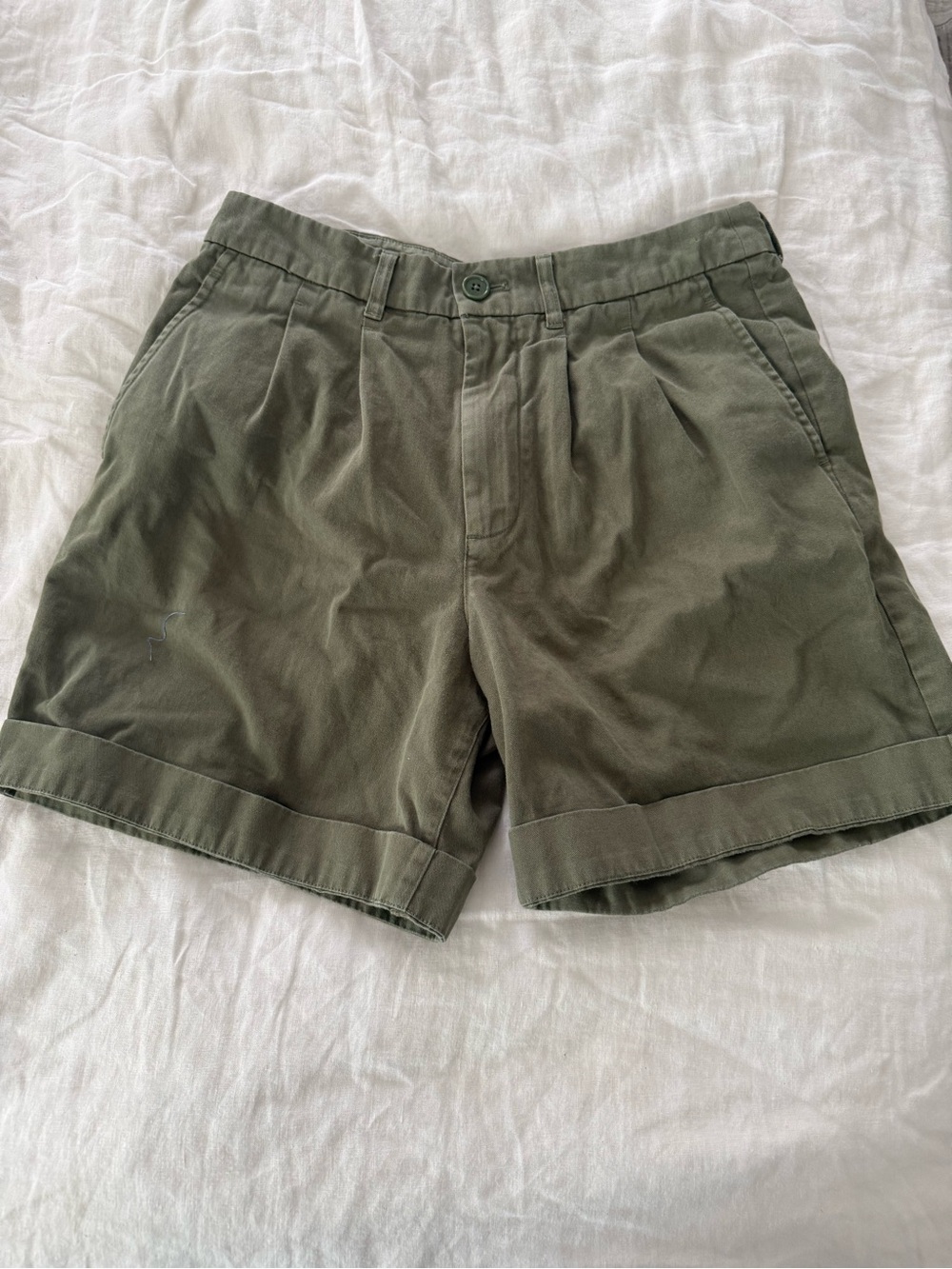 AYR Classic Olive High-Waist Cotton Shorts GUC 1205